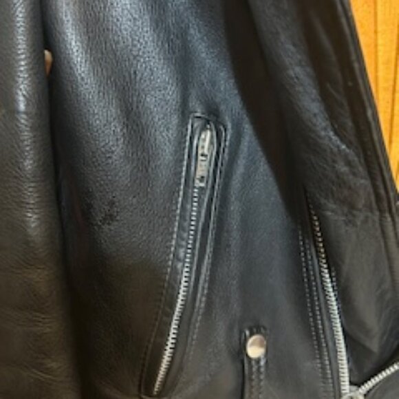 Rare 1970s Harley Davidson Leather Jacket with Spleen Guard/Belt SZ. 40 - Picture 16 of 16